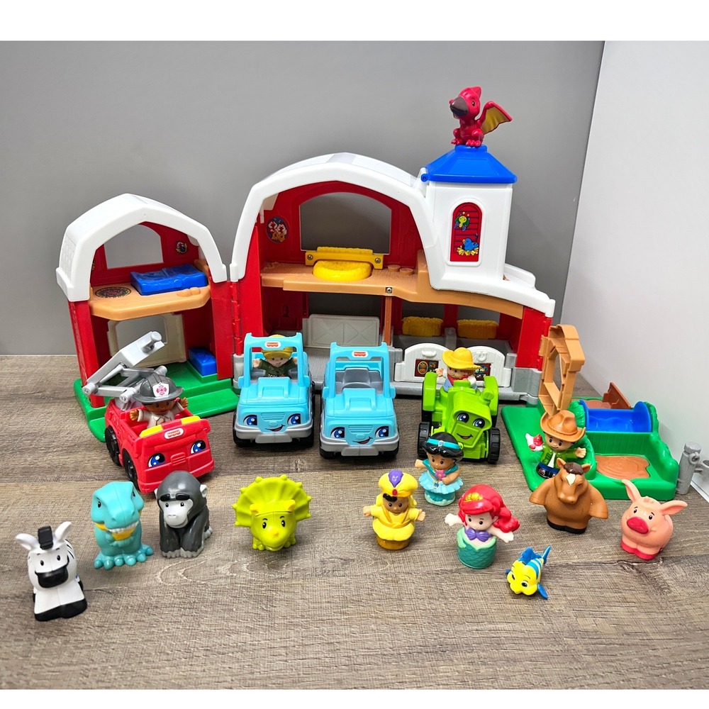 Fisher-Price Little People Animal Friends Farm Playset Figures Vehicles Lot Toy